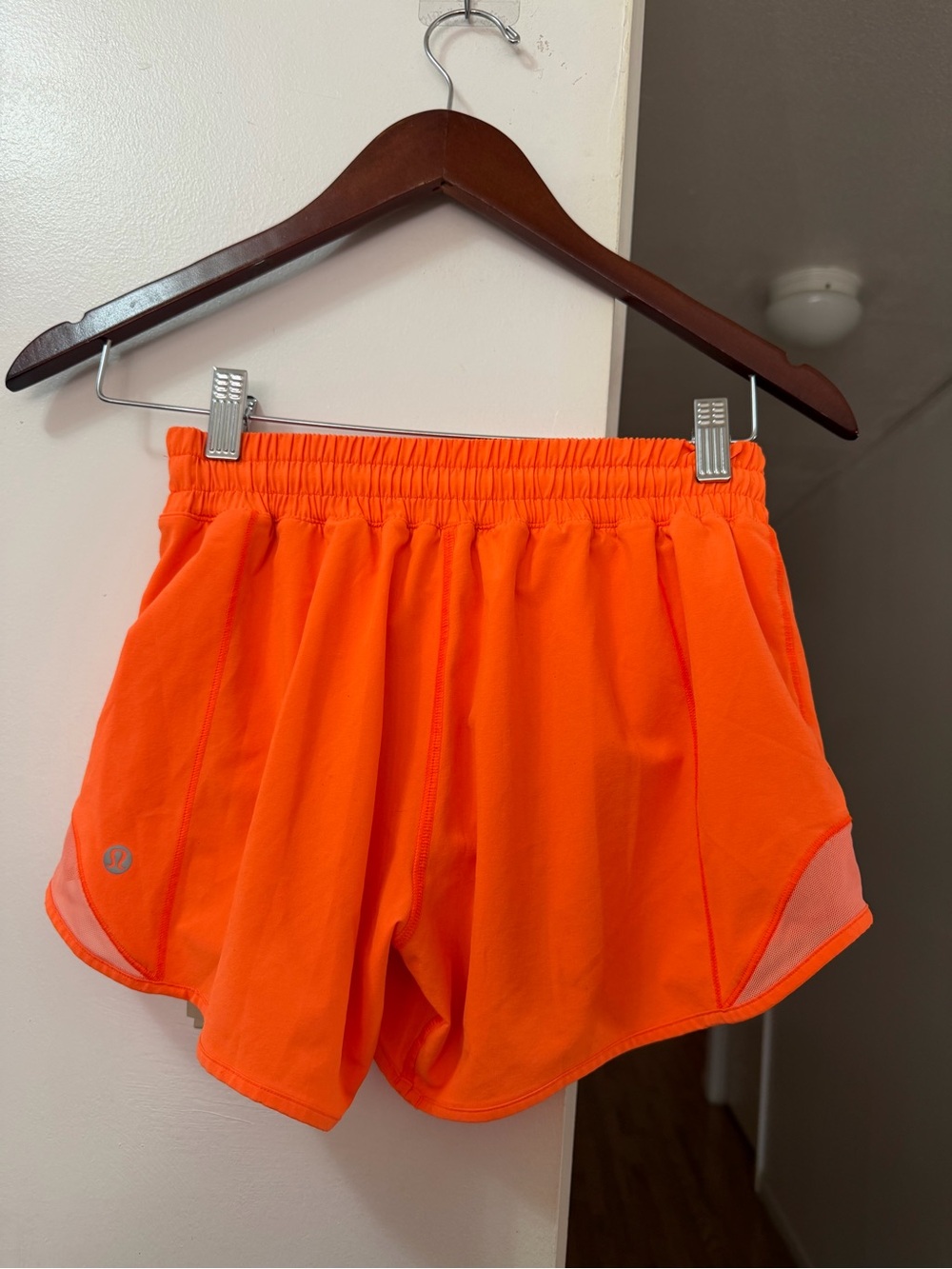 lululemon athletica Bright Orange Running Shorts